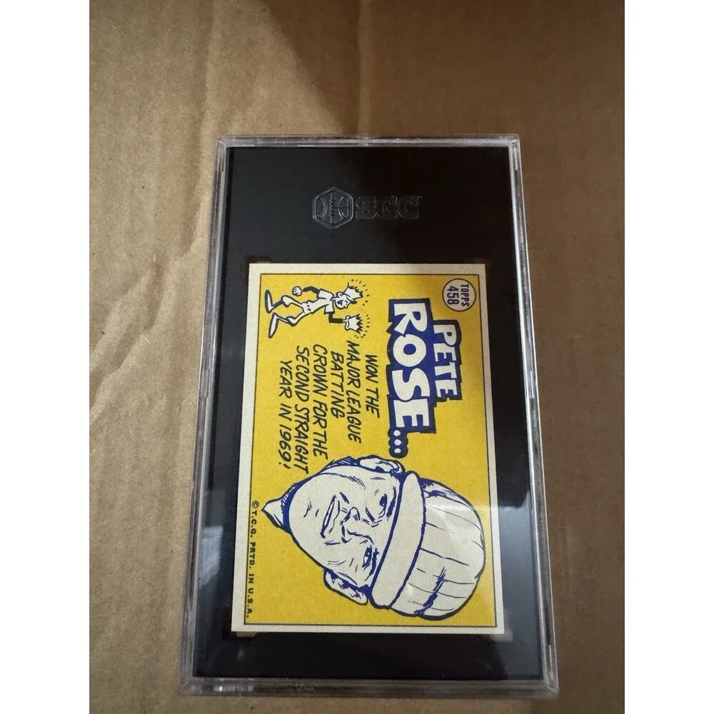 Vintage Baseball 1970 Topps - All-Star Pete Rose #458 SGC Graded 5 EX
